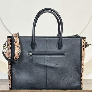 Sac fourre-tout en cuir de vachette premium 2026, motif floral gravé à la main, sac à main western pour femme, grande capacité, sacs à bandoulière élégants - Product Image 5