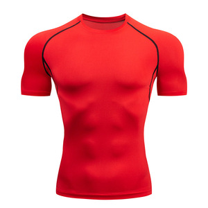 Men's Neon Green Long Sleeve Compression Shirt Quick Dry Slim Fit Sporty O-Neck Base <b>Layer</b> Training <b>Top</b> 320g Jersey - Product Image 3