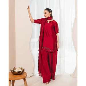 Top de ropa de fiesta de diseñador indio y pakistaní con parte inferior y Dupatta para un aspecto elegante - Product Image 2