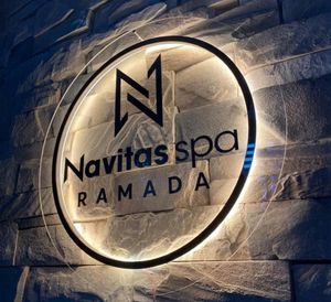 Enseigne lumineuse LED ronde en acrylique transparent 3D personnalisée avec logo d'entreprise, logo en acrylique 3D brossé or champagne pour la publicité - Product Image 4