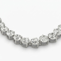 Collier en diamant cultivé en laboratoire certifié IGI de 30,63 carats, taille brillant rond, sur chaîne en platine PT950 pour femme - Cadeau de mariage ou de fiançailles
