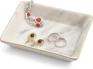 Plateau de service et de présentation décoratif de luxe en marbre antique de Calcutta Viola, fait main et de style moderne - Product Image 6