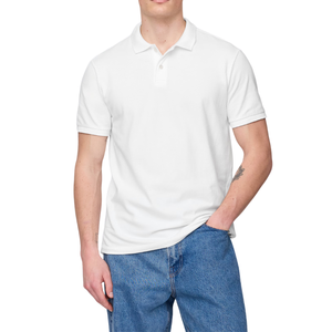 Polo décontracté blanc pour homme à manches courtes, personnalisable, vente en gros, coupe classique, couleur personnalisée, meilleure qualité - Product Image 1