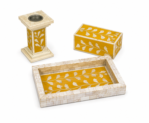 Bandeja de Madera Hecha a Mano con Incrustaciones de Nácar y Caja Decorativa de Hueso, con Juego de Quemador de Bakhoor Premium para Interiores de Lujo - Product Image 3