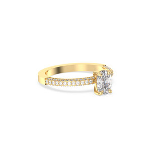 REYES Personalized 1.36 Carat Lab Grown Diamond Engagement Ring In 14K Solid Gold Fine Jewelry For Special Occasional Wear - Product Image 3