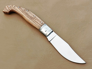 Cuchillos Tradicionales Sardinianos Hechos a Mano PATTADA ARBURESA de Acero Inoxidable con Madera de Olivo, Punta de Gota, OEM Personalizable, Cuchillo para Exteriores - Product Image 2