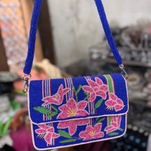 <b>For</b> <b>Green</b> Beaded <b>Clutch</b> <b>Bag</b> Cotton Lining Fashion Durable Single Animal Print Stripes Hand Embroidery Magnetic Cross-Body - Product Image 6