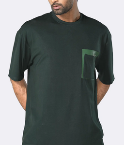T-shirt Homme Oversize Coupe Boxy à Épaules Tombantes 100% Coton 240 GSM, Fabrication OEM en Gros, Impression Graphique Personnalisée - Product Image 5