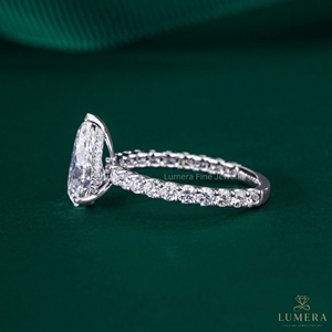 Bague de fiançailles solitaire en diamant taille ronde, couleur F, clarté VVS2, de qualité supérieure, pour femme, bijoux fins, alliance de mariage, cadeau d'anniversaire - Product Image 3