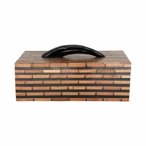 Brick Pattern Wooden Storage <b>Box</b> Perfect For Home Organization <b>Keepsakes</b> Accessories And Decorative Storage Wholesale From India - Product Image 5