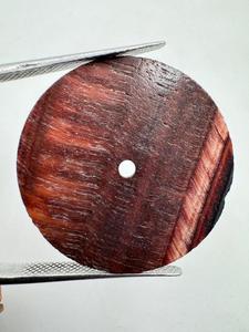 Esfera de Reloj de Piedra Ojo de Tigre Rojo Natural K Gems, 27 mm, 0.70 mm de Grosor, Clásica, Elegante, Vintage, de Lujo, Componente con Orificio Central de 2 mm - Product Image 5