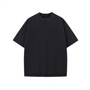 Custom Oversized <b>Polyester</b> Front <b>T</b>-<b>Shirt</b> Men Women Heavyweight Blank Crew Neck Tee Streetwear Casual Plain Unisex Anti-Shrink - Product Image 2