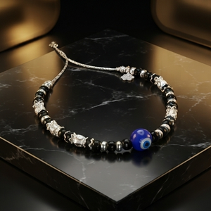 Chaîne de cheville DIVYORO en argent en forme d'œil - Product Image 3