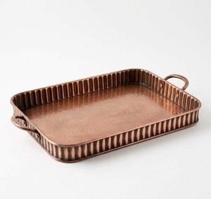 Nueva Bandeja de Servir de Cobre de Alta Calidad con Diseño Clásico, Bandeja de Metal de Cobre para Servir Alimentos, Apta para Uso Alimentario, Decorativa, para Mesa - Product Image 1