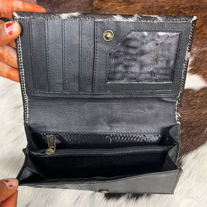 Famous Brand Cowhide Wallets for Women Manufacturer <b>Genuine</b> Leather Credit Card Clutch Fashionable Purse with Magnetic Button - Product Image 6