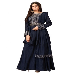 Vente chaude Dames Lehanga Choli avec Dupatta Long Coton et Rayonne Tissu pour Mariage Porter en Modal et Polyester - Product Image 4