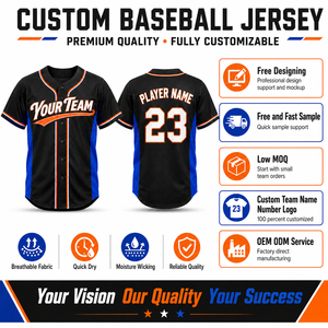 Uniformes de Béisbol Personalizados al por Mayor, Uniformes de Equipo con Botones, Secado Rápido, Antibacterianos, Poliéster Sublimado, Bordado para Jugadores - Product Image 2