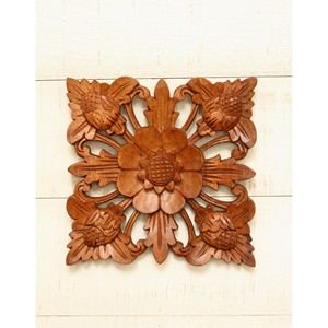 Sculpture de méditation en forme de fleur de lotus en bois de noyer artisanal - Vente en gros - Product Image 4