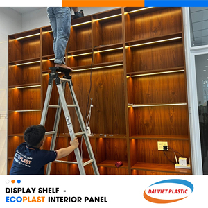 Estante de exhibición Resistencia a las termitas Panel interior de PVC a prueba de agua Patrón de madera Exportador de fabricación superior de Vietnam - Product Image 4