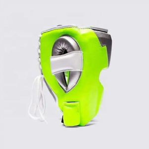 Professional Premium Quality Fly Silver Green Full Face Boxing Head Guard Cheek Bar Breathable Adjustable Design Unisex - Product Image 5