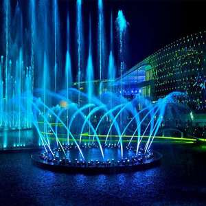 Fontaine d'eau moderne ronde en acier inoxydable avec musique dansante, ensemble complet pour la décoration de la maison, du jardin, du lac, du patio, des hôtels - Product Image 3