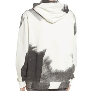 Sweat-shirt à capuche surdimensionné avec imprimé abstrait, coupe classique, tricoté, 100% coton French Terry, style automne - Product Image 2