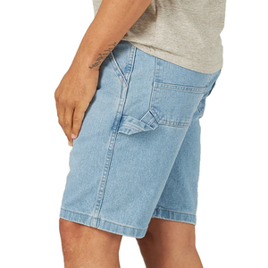 Pantalones cortos de mezclilla de moda para hombre, estilo urbano, personalizados, casuales, tejidos, de cintura alta, con cordón, rectos y transpirables. - Product Image 2