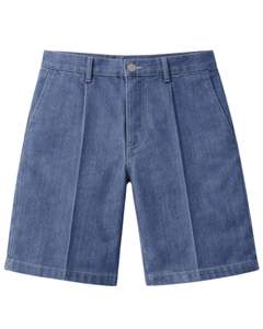 Shorts en jean bleu personnalisés pour hommes, shorts décontractés d'été, coupe droite classique, fermeture à boutons, fabricant sur mesure, vente en gros - Product Image 1