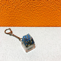 Porte-clés pendentif en acrylique carré, clavier mécanique à touches clic, testeur de décompression, jouet anti-stress pour les doigts