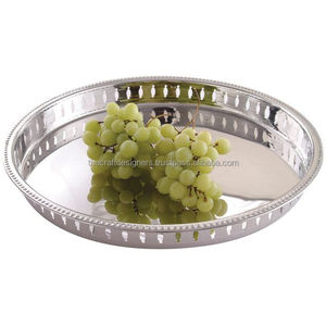 American Style Round <b>Mirror</b> Tray Stainless Steel High Quality Trays Fruits Snacks Display Decorative Trays For Home Food Safe - Product Image 1