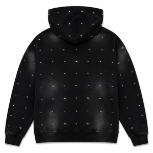 เสื้อฮู้ดดี้พรีเมียมขายส่ง ผ้าฝ้าย 100% ซับในอย่างดี เป็นมิตรกับสิ่งแวดล้อม ประดับด้วยคริสตัล ลุควินเทจฟอกสีสไตล์สตรีทแวร์ ทรงโอเวอร์ไซส์ - Product Image 3