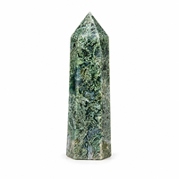 Tour d'obélisque en cristal vert, pointe de pierre précieuse polie, cristal de guérison, décoration, cadeau de méditation, Reiki, fournisseur en gros, export 4