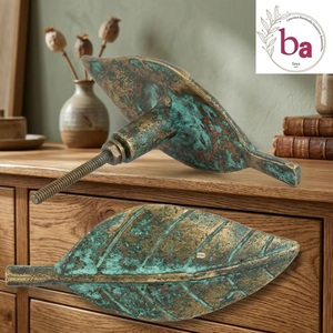 Pomo de Mueble Moderno con Diseño de Hoja Fundida y Detalles de Cuentas, Duradero y Ecológico, para Baño, Hogar, Oficina, Taller, Apartamento - Product Image 1