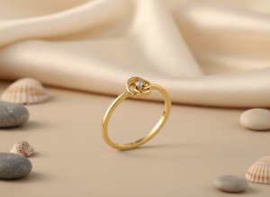 Anillo de Compromiso de Lujo con Diamante Redondo Cultivado en Laboratorio y Flor de Oro Sólido de 10K, para Mujer, Regalo de Boda - Product Image 3
