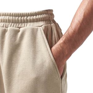 2026 vente en gros de haute qualité coupe ample blanc pantalons de survêtement hommes poids lourd cordon polaire coton taille haute survêtement pantalon - Product Image 4