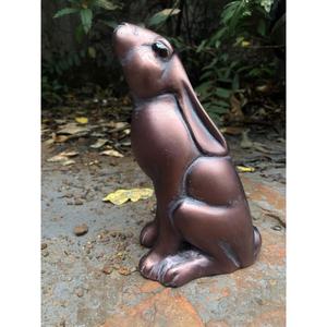 Easter Decoration <b>Large</b> Ears Hare Rabbit Sculpture Garden Supplies Handmade Bronze Rabbit Statue For Outdoor Decoration - Product Image 3
