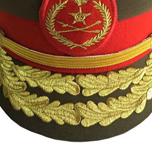 Gorra OEM Peak con Diseño de Hoja de Roble Blanco, Ecológica, 100% Lana, Lisa, para Uso en Exteriores, Roja Dorada, con Borde Simple/Doble - Product Image 4