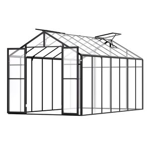 Serra in Policarbonato Stile Padiglione 8x14ft con 2 Finestre di Ventilazione e Porta a Battente per Coltivazioni Esterne - Product Image 1