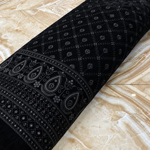 Tissu en velours brodé, tissu de créateur, tissu de luxe, tissu en dentelle de velours pour la fabrication de vêtements modestes, exportation Royaume-Uni UE - Product Image 1
