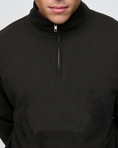 Sudadera con Capucha Negra para Hombre, Corte Holgado, 100% Algodón, Felpa Francesa, Logotipo Estampado en la Parte Delantera, Estilo Casual para Otoño - Product Image 3