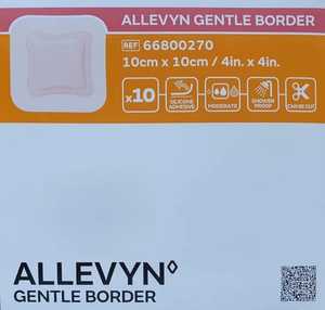 Apósito de espuma de silicona suave Allevyn con borde delicado y almohadilla absorbente suave 7.5x7.5cm / 10x10cm / 12.5x12.5cm - Product Image 3