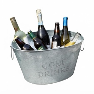 Seau à Boissons Galvanisé à Prix de Gros, Grand Bac à Glace Métallique pour Fêtes en Extérieur, Refroidisseur de Boissons et Événements Hôteliers/Bar - Product Image 2