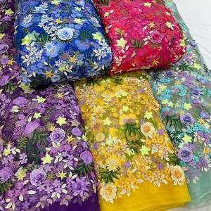 Multi Embroidery Cotton Lace <b>Fabric</b> Floral Eyelet Embroidered <b>Fabric</b> for Women Dress Garment Material - Product Image 3