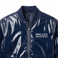 Blouson Bomber Personnalisé en Toile Écologique Imperméable Réversible Unisexe Coupe Slim Rétro Style Aviateur Doux au Toucher Côtelé