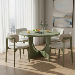 Mesa de Comedor Moderna con 4 Sillas con Diseño Decorativo, 1 Año de Garantía, Juego de Comedor Moderno para 4 Personas, Juego de Comedor Compacto para 4 Personas - Product Image 5
