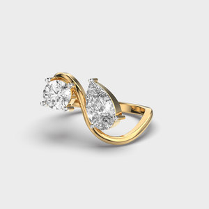 Anillo de Diamante de 2.5CT con Corte Elegante, Cultivado en Laboratorio, Certificado por IGI, Chapado en Oro Amarillo de 14K, VS1 FG, Anillo de Compromiso de Lujo para Mujer, 2g - Product Image 3
