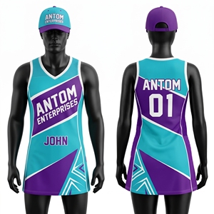 Vestido de Netball Sublimado Personalizado Verde y Negro Sin Mangas, Uniforme de Equipo con Nombre, Número y Logotipo del Jugador para Mujeres y Niñas - Product Image 6