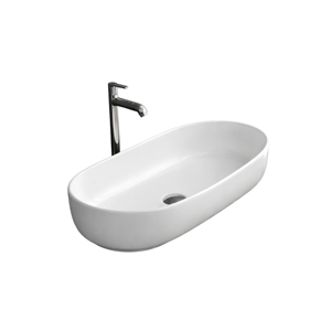 Lavabo Ovalado de Pared Rossa, Diseño Minimalista, Acabado Pulido Brillante, con un Solo Orificio - Product Image 1