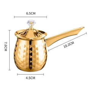 Cafetera Turca Árabe de Acero Inoxidable de 300 ml, Apta para Inducción, con Aislamiento Térmico, Utensilios para Café y Té - Product Image 6