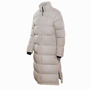 Manteau long matelassé élégant pour l'extérieur, avec rembourrage léger et design long, idéal pour la saison hivernale - Product Image 2